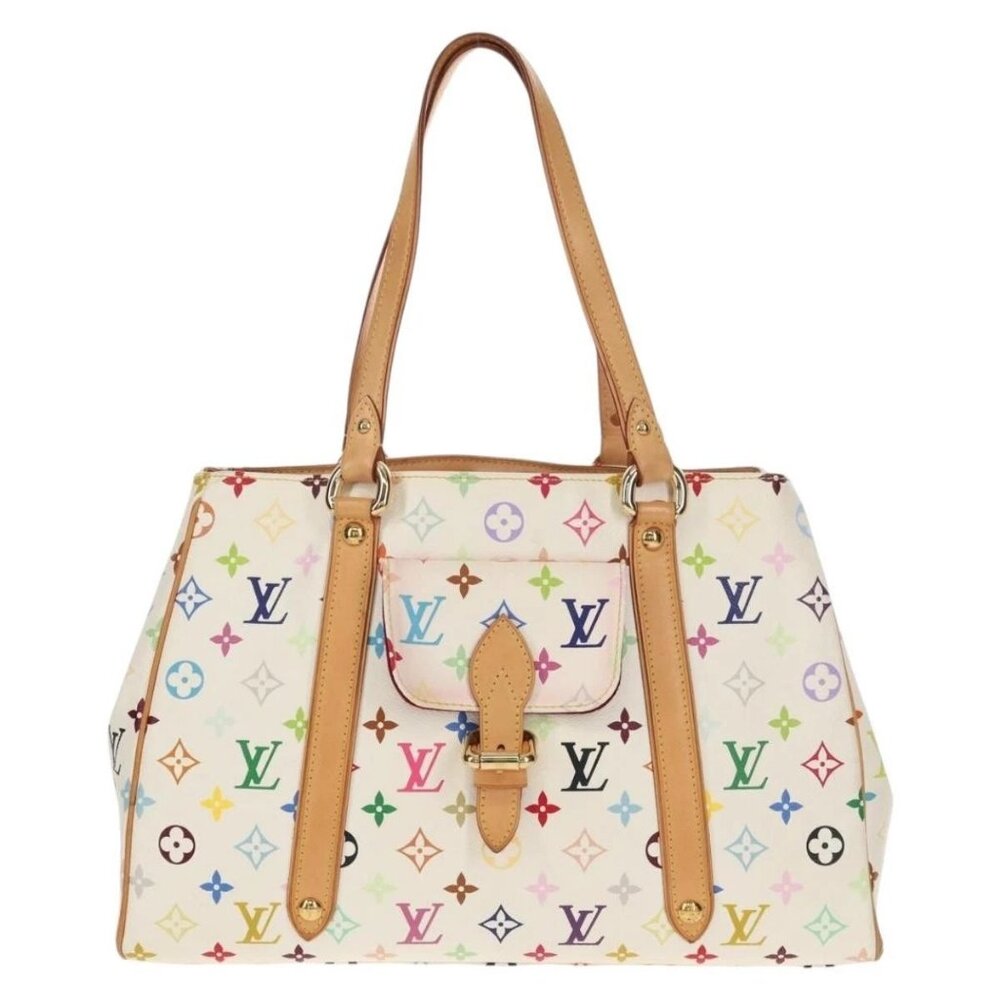 LOUIS VUITTON Monogram Multicolor Aurelia MM Tote Bag White M40094 Auth ka465V - Picture 2 of 16